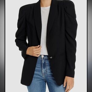 Ramy Brook Black Puff Sleeve Blazer size 2 euc
